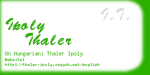 ipoly thaler business card